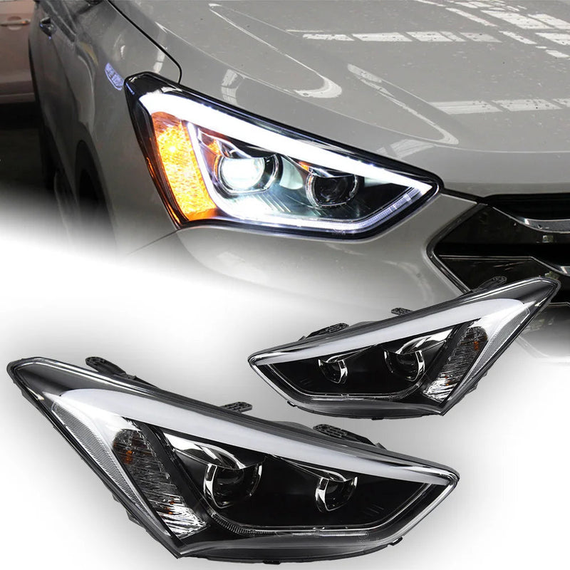 Car Styling Head Lamp for Hyundai IX45 Headlights 2013-2016 New Santa Fe LED Headlight DRL Hid Bi Xenon