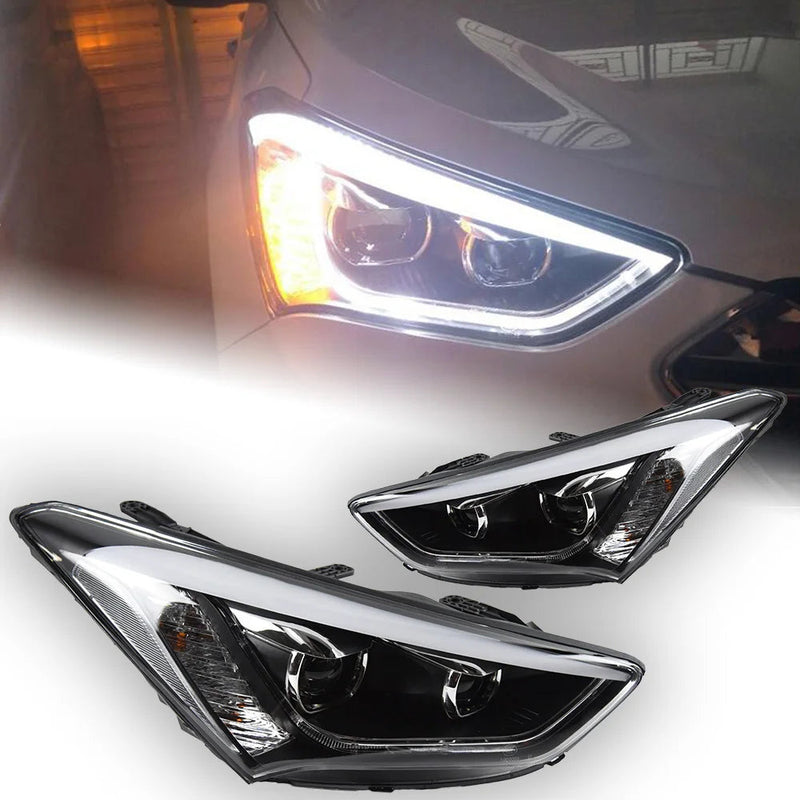 Car Styling Head Lamp for Hyundai IX45 Headlights 2013-2016 New Santa Fe LED Headlight DRL Hid Bi Xenon