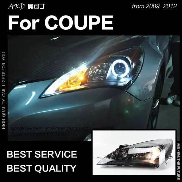 Car Styling Head lamp light for Hyundai Rohens Coupe