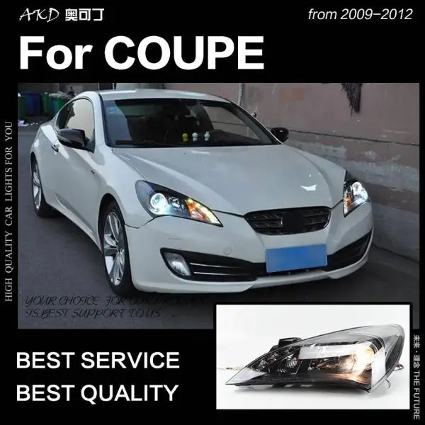 Car Styling Head lamp light for Hyundai Rohens Coupe