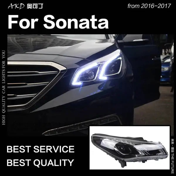 Car Styling Head lamp light for Hyundai Sonata Headlights