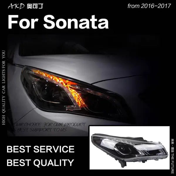 Car Styling Head lamp light for Hyundai Sonata Headlights