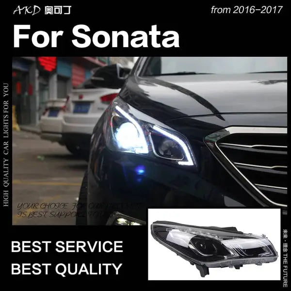 Car Styling Head lamp light for Hyundai Sonata Headlights