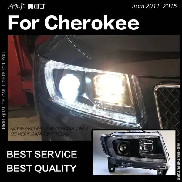 Car Styling Head lamp light for Jeep Grand Cherokee