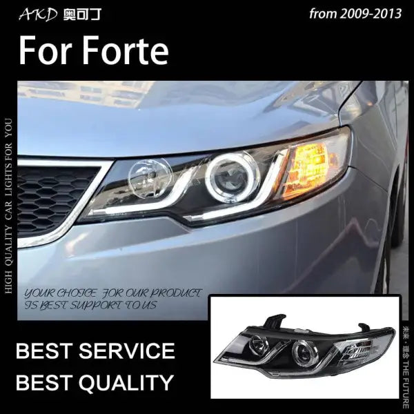 Car Styling Head lamp light for Kia Forte Headlights