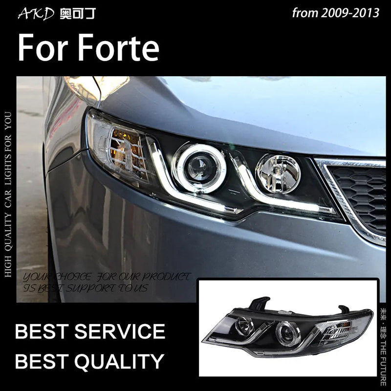 Car Styling Head Lamp for Kia Forte Headlights 2009-2015 Forte Coupe LED Headlight LED DRL Hid Bi Xenon