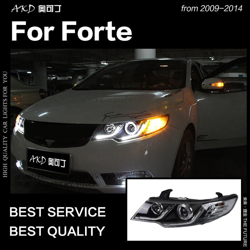 Car Styling Head Lamp for Kia Forte Headlights 2009-2015 Forte Coupe LED Headlight LED DRL Hid Bi Xenon