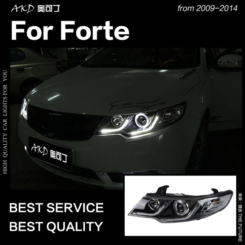 Car Styling Head Lamp for Kia Forte Headlights 2009-2015 Forte Coupe LED Headlight LED DRL Hid Bi Xenon