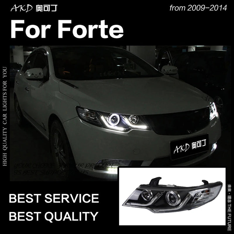 Car Styling Head Lamp for Kia Forte Headlights 2009-2015 Forte Coupe LED Headlight LED DRL Hid Bi Xenon