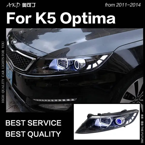 Car Styling Head lamp light for Kia K5 Headlights 2011-2014