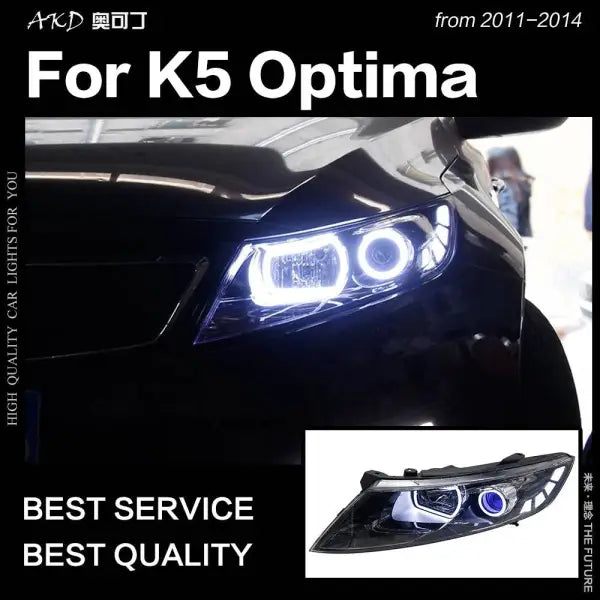 Car Styling Head lamp light for Kia K5 Headlights 2011-2014