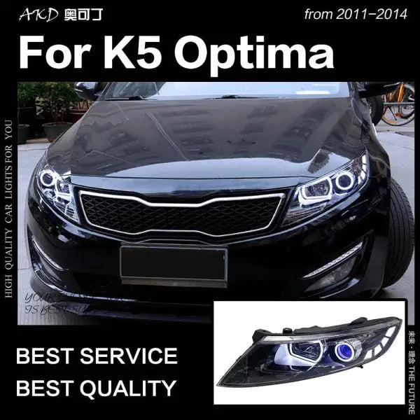 Car Styling Head lamp light for Kia K5 Headlights 2011-2014