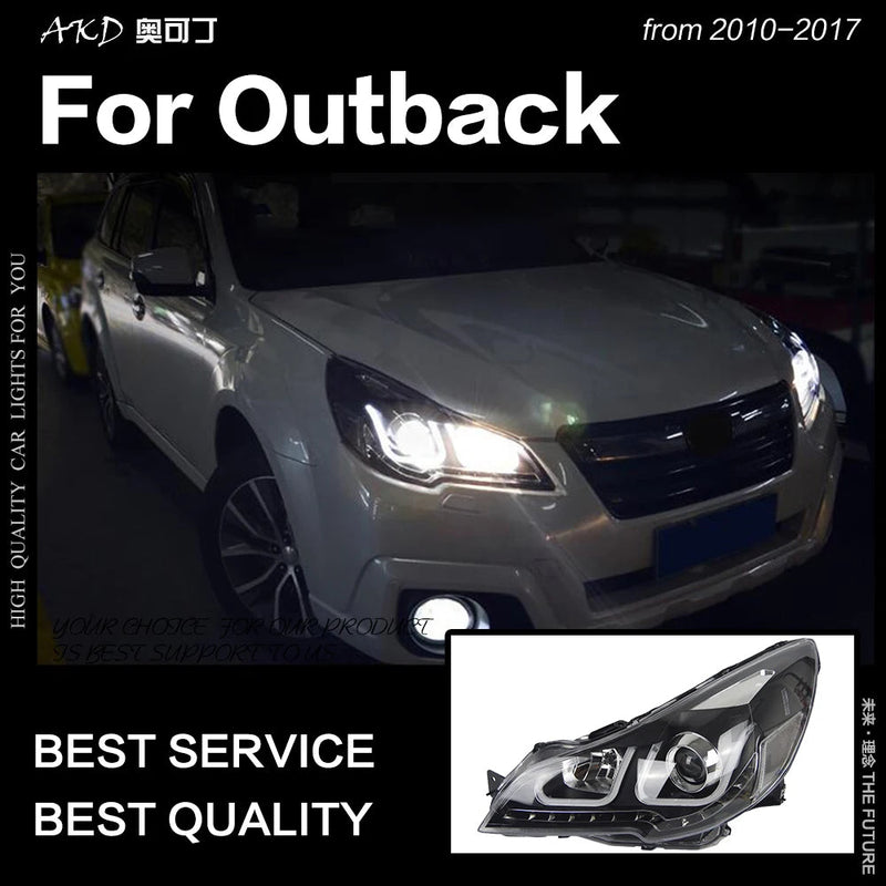 Car Styling Head Lamp for Legacy Headlights 2010-2016 Legacy LED Headlight Angel Eye DRL Hid Bi Xenon