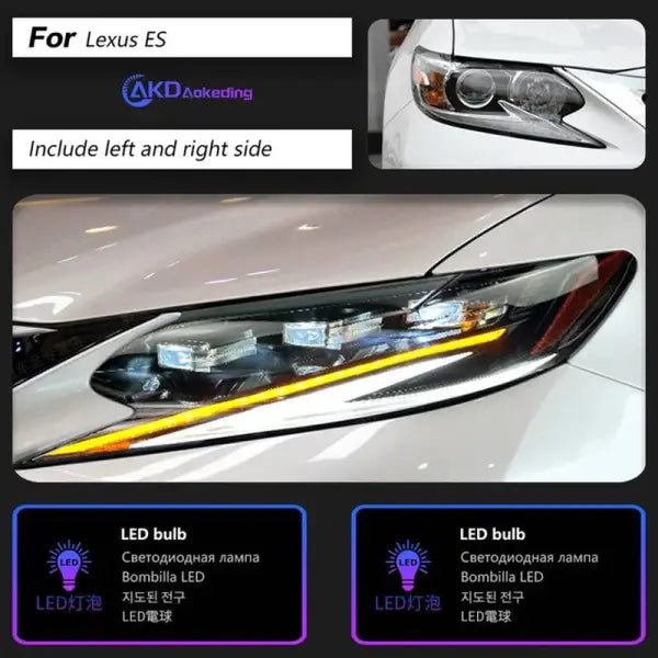 Car Styling Head lamp light for Lexus ES ES200 Headlights