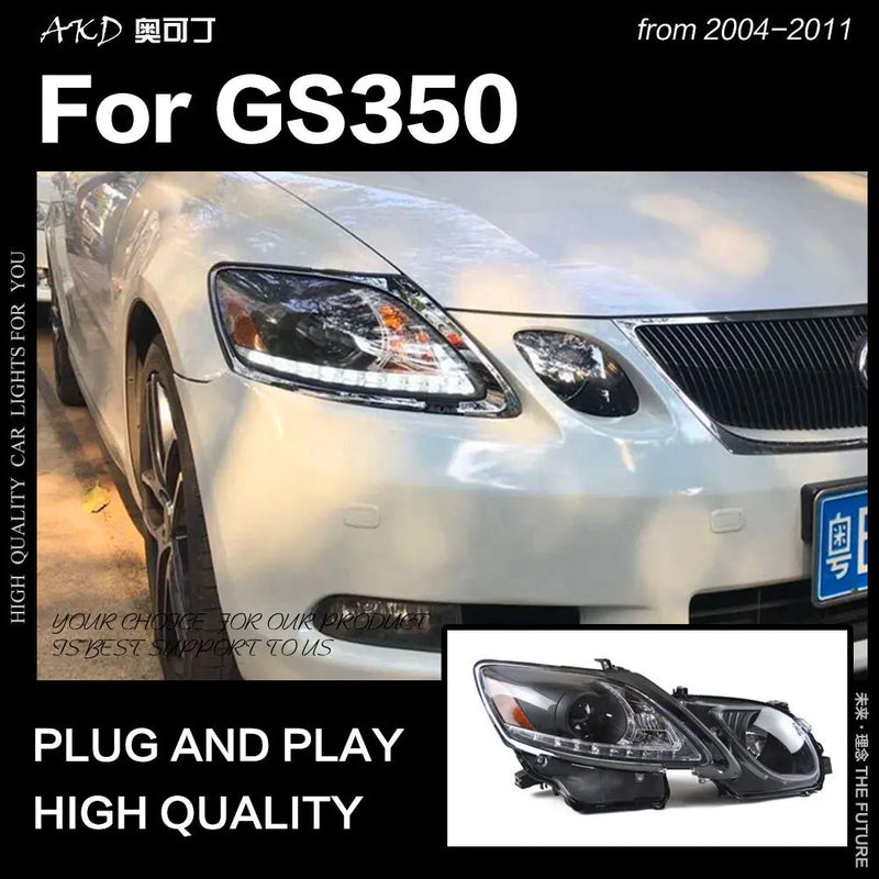 Car Styling Head Lamp for Lexus GS350 Headlights 2004-2011 GS300 LED Headlight DRL Hid Bi Xenon