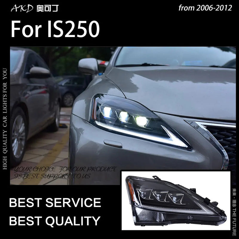 Car Styling Head Lamp for Lexus IS250 Headlights 2006-2012 IS300 LED Headlight DRL Signal Lamp Hid Bi Xenon