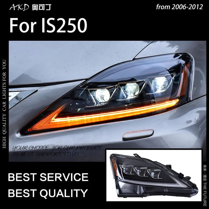 Car Styling Head Lamp for Lexus IS250 Headlights 2006-2012 IS300 LED Headlight DRL Signal Lamp Hid Bi Xenon