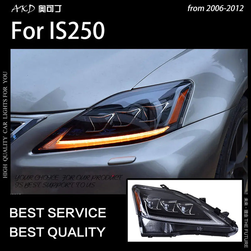 Car Styling Head Lamp for Lexus IS250 Headlights 2006-2012 IS300 LED Headlight DRL Signal Lamp Hid Bi Xenon