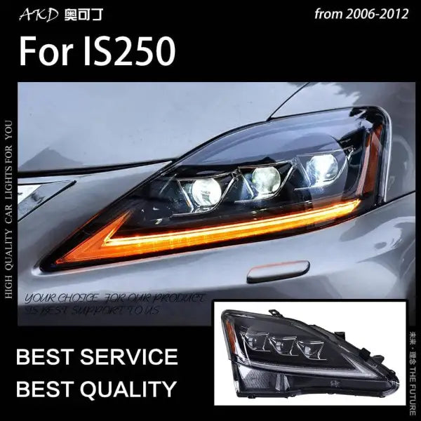 Car Styling Head lamp light for Lexus IS250 Headlights