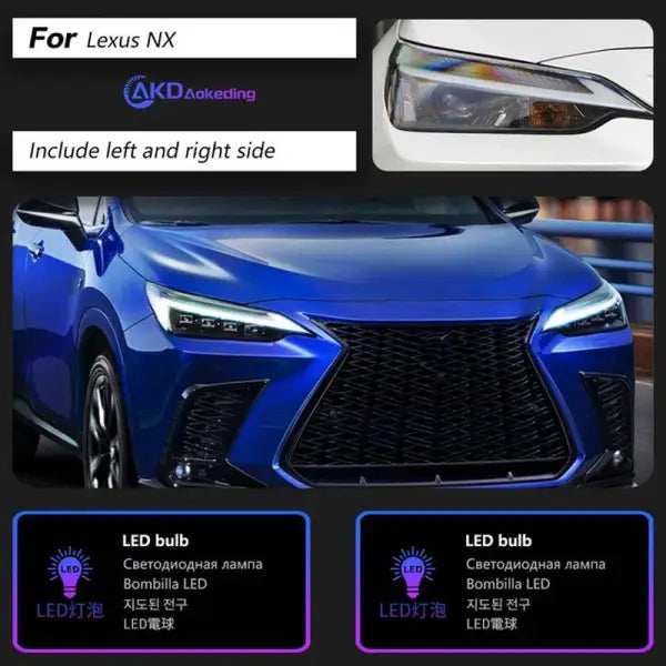 Car Styling Head lamp light for Lexus NX NX200T Headlights