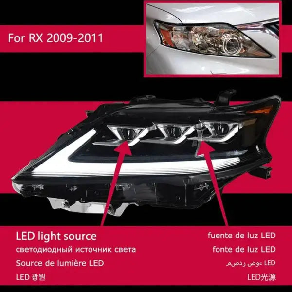 Car Styling Head lamp light for Lexus RX270 Headlights