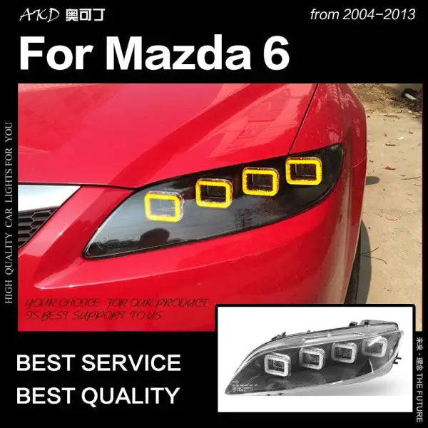 Car Styling Head lamp light for Mazda 6 Headlights