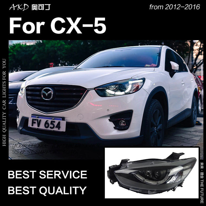 Car Styling Head Lamp for Mazda CX-5 Headlights 2012-2016 CX5 LED Headlight Angel Eye LED DRL Hid Bi Xenon