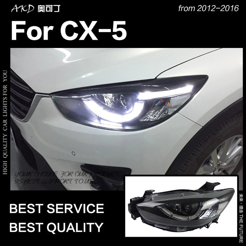 Car Styling Head Lamp for Mazda CX-5 Headlights 2012-2016 CX5 LED Headlight Angel Eye LED DRL Hid Bi Xenon