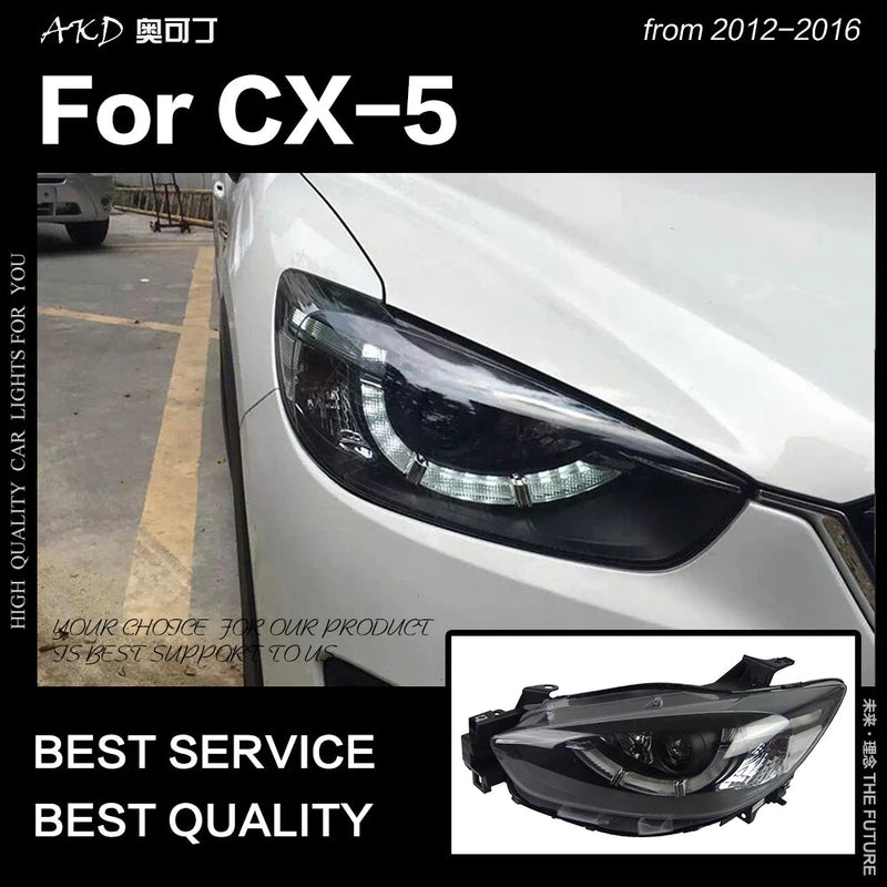 Car Styling Head Lamp for Mazda CX-5 Headlights 2012-2016 CX5 LED Headlight Angel Eye LED DRL Hid Bi Xenon