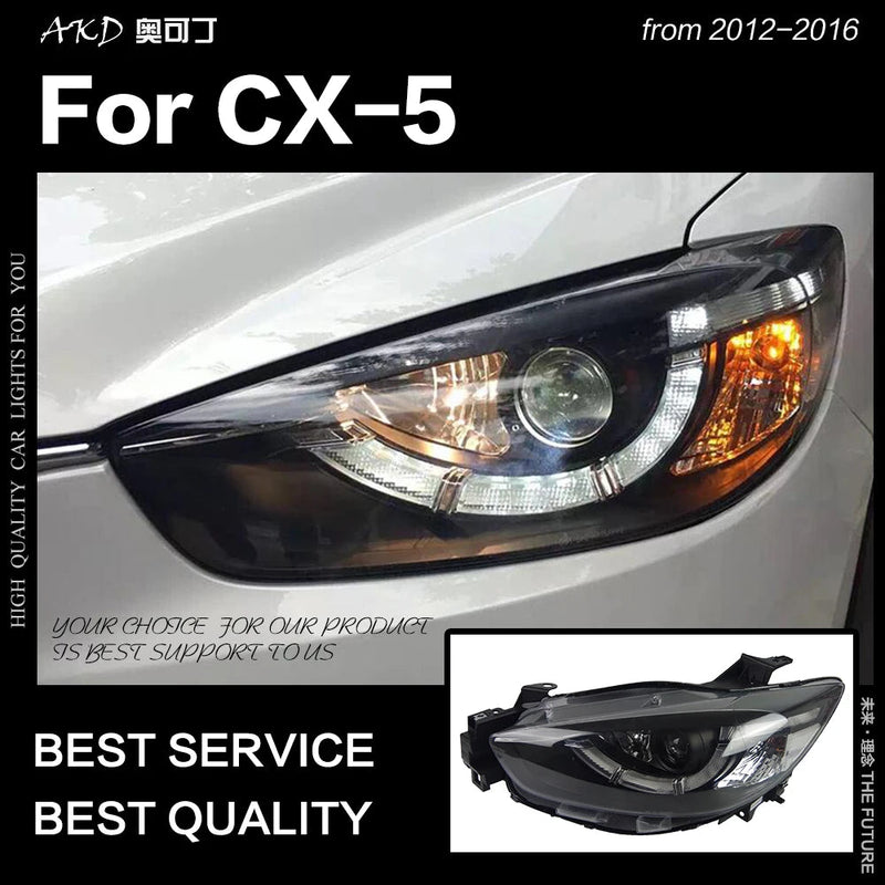 Car Styling Head Lamp for Mazda CX-5 Headlights 2012-2016 CX5 LED Headlight Angel Eye LED DRL Hid Bi Xenon