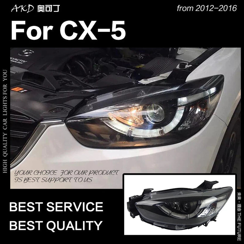 Car Styling Head Lamp for Mazda CX-5 Headlights 2012-2016 CX5 LED Headlight Angel Eye LED DRL Hid Bi Xenon