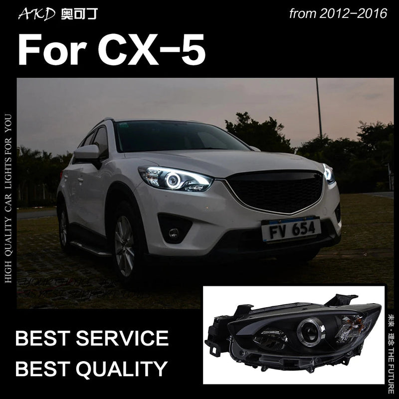 Car Styling Head Lamp for Mazda CX-5 LED Headlight 2012-2016 Brand Eagle Eye Angel Eye LED DRL Hid Bi Xenon