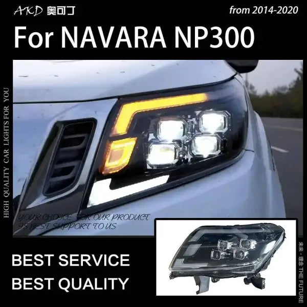 Car Styling Head lamp light for Navara Headlights 2014-2021