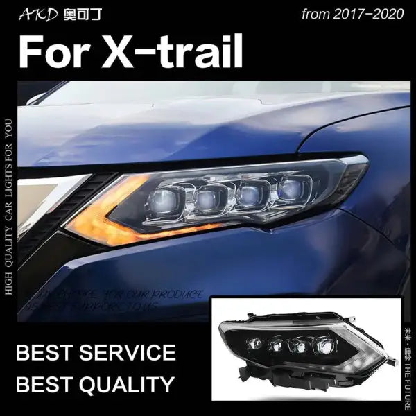 Car Styling Head lamp light for Nissan X-Trail Headlights