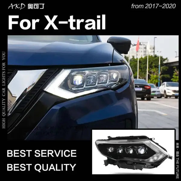 Car Styling Head lamp light for Nissan X-Trail Headlights