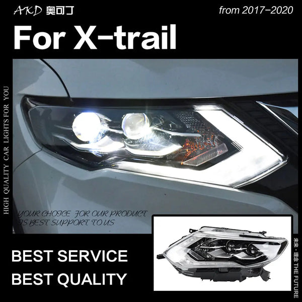 Car Styling Head Lamp for Nissan X-Trail LED Headlight 2017-2020 Rouge Headlight OEM Design DRL LED Beam Automotive