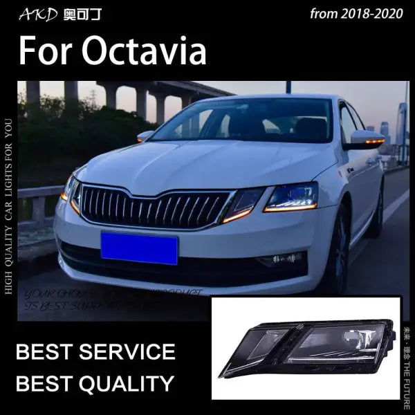 Car Styling Head lamp light for Octavia Headlight 2018-2020