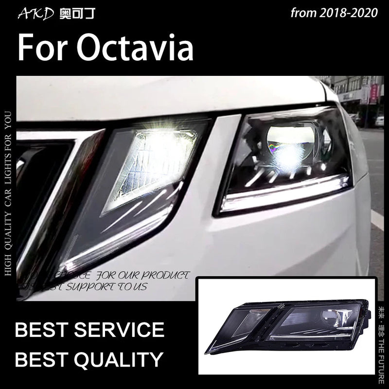 Car Styling Head Lamp for Octavia Headlight 2018-2020 New Octavia LED Headlight DRL LED Projector Lens