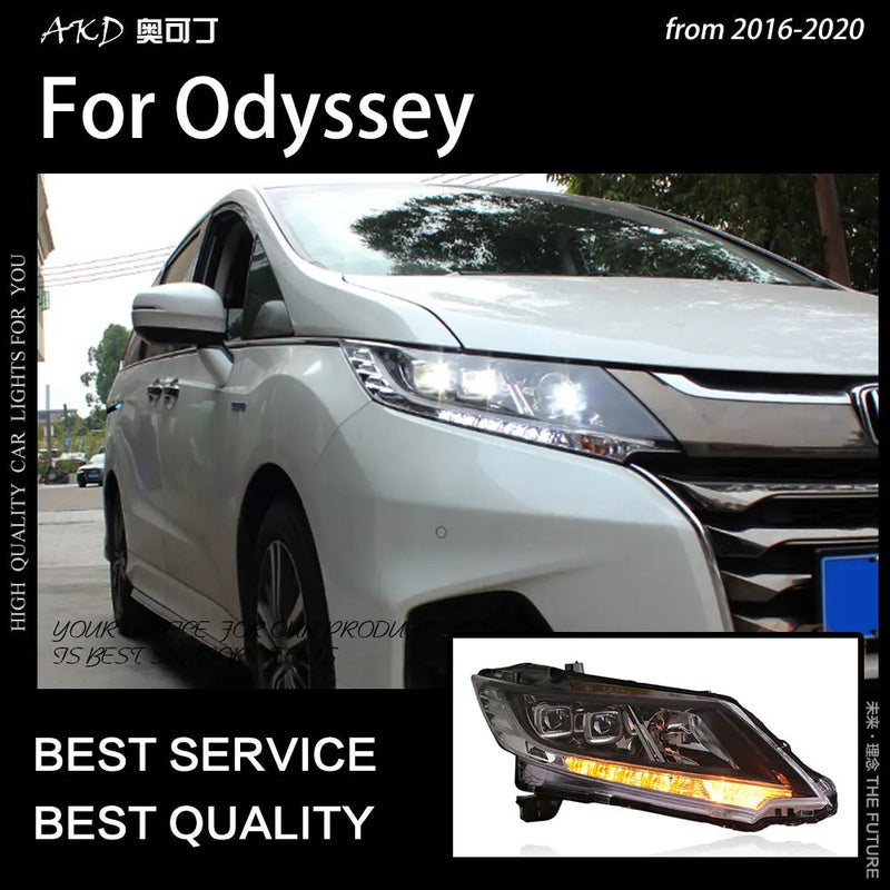 Car Styling Head Lamp for Odyssey Headlights 2016-2019 Odyssey LED Headlight DRL Angel Eye Hid Bi Xenon