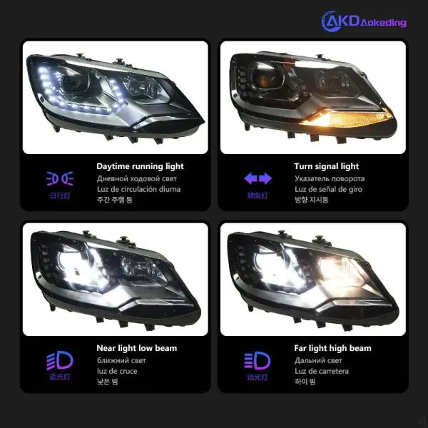 Car Styling Head lamp light for Sharan Headlights 2012-2020