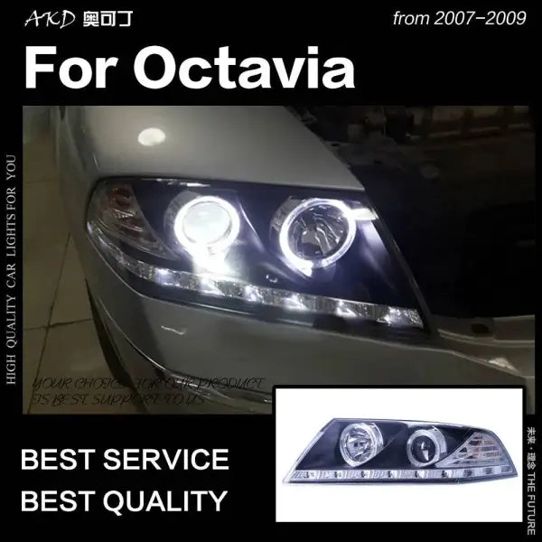 Car Styling Head lamp light for Skoda Octavia Headlights