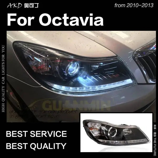 Car Styling Head lamp light for Skoda Octavia Headlights