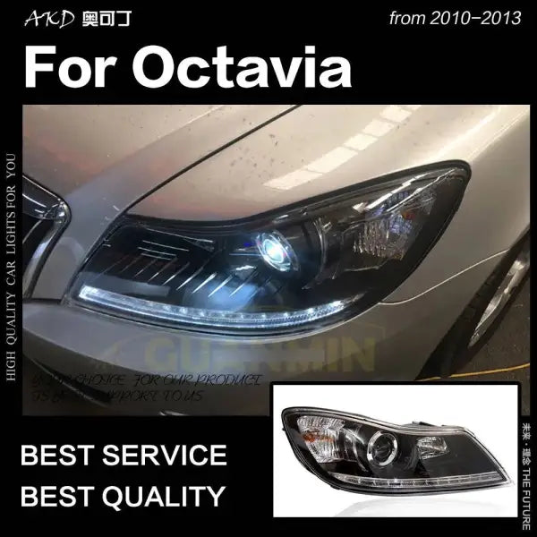 Car Styling Head lamp light for Skoda Octavia Headlights