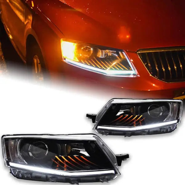 Car Styling Head lamp light for Skoda Octavia Headlights