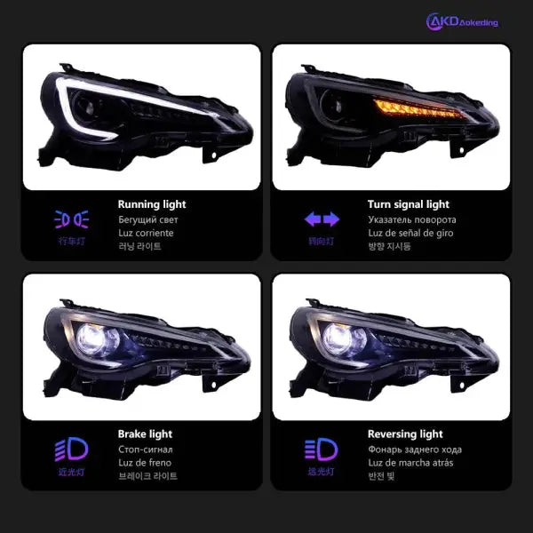 Car Styling Head lamp light for Subaru BRZ Headlights