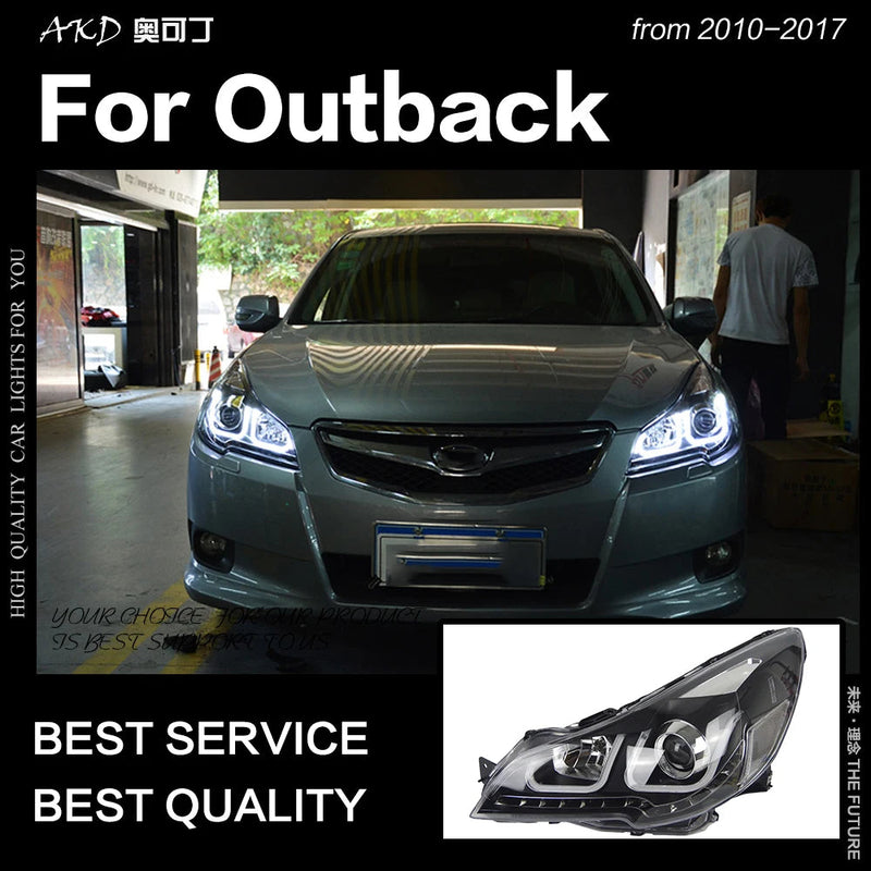 Car Styling Head Lamp for Subaru Legacy Headlights 2010-2016 Outback LED Headlight Angel Eye DRL Hid Bi Xenon