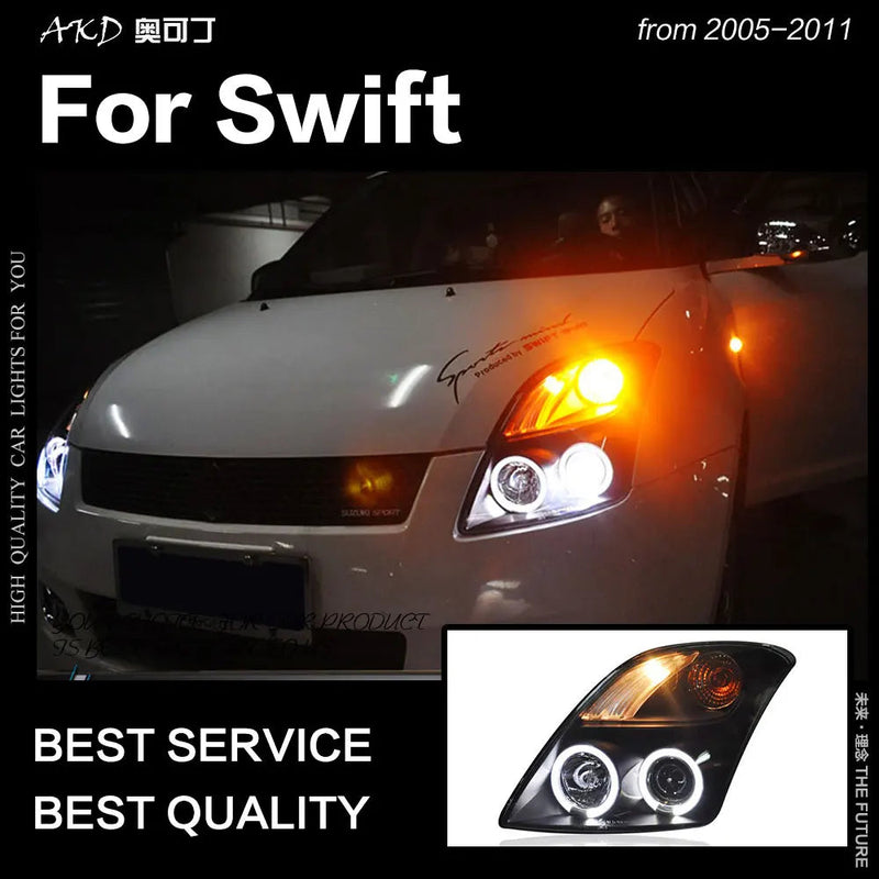 Car Styling Head Lamp for Suzuki Swift Headlights 2005-2011 Swift LED Headlight DRL Signal Hid Bi Xenon