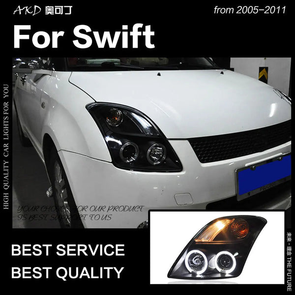Car Styling Head Lamp for Suzuki Swift Headlights 2005-2011 Swift LED Headlight DRL Signal Hid Bi Xenon