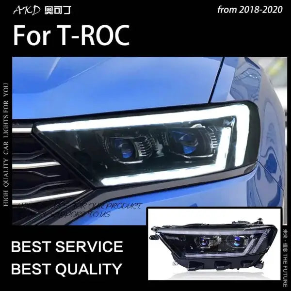 Car Styling Head lamp light for T-ROC Headlights 2017-2020