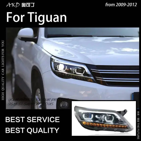 Car Styling Head lamp light for Tiguan Headlights 2009-2012